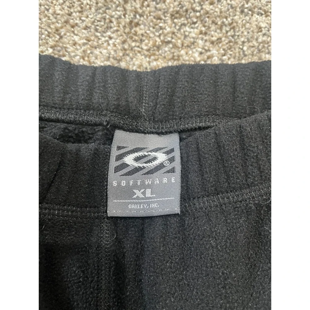 Oakley Software Vintage‎ Fleece Sweatpants Mens XL Black Red Logo Made in Canada